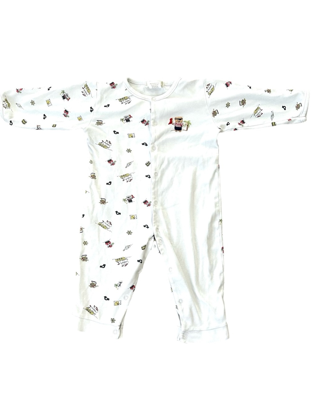 Lyda Baby Pirate Printed Baby One-Piece Romper, 9-12 months